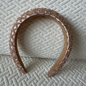 NWOT Pink Rose Gold Beaded Headband